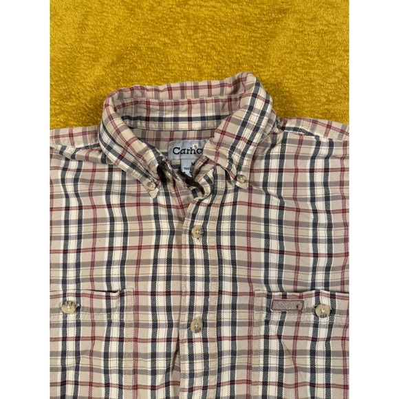 Carhartt Men's Plaid Button Up Shirt Size M 100 Cotton Long Sleeve Casual Top - Picture 5 of 12